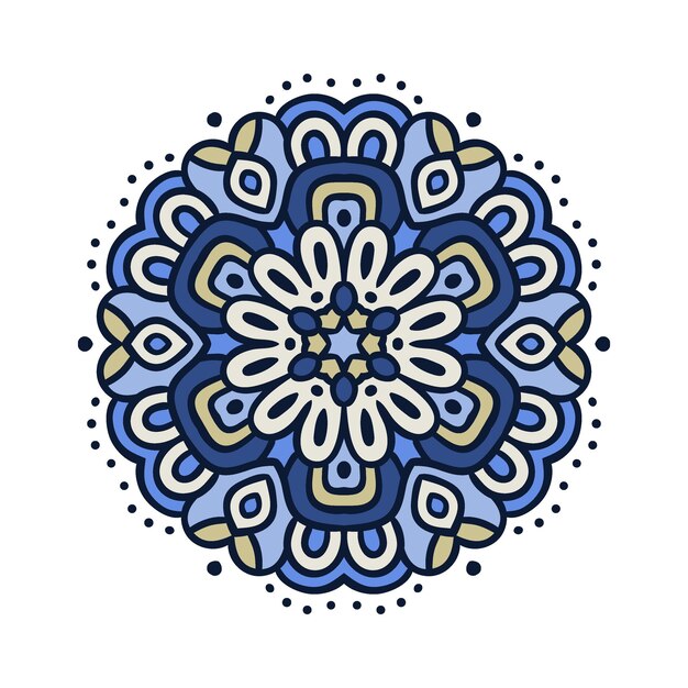 Vector de mandala azul