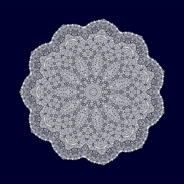 Vector de mandala blanco