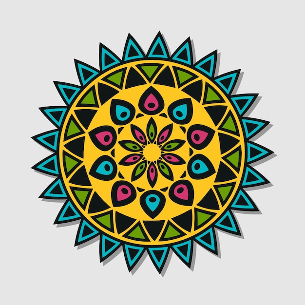 Vector de mandala brillante