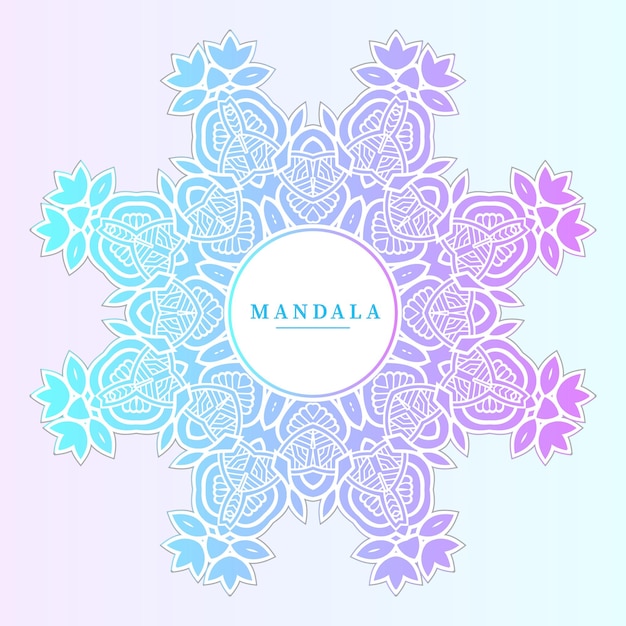 vector de mandala degradado para un hermoso diseño