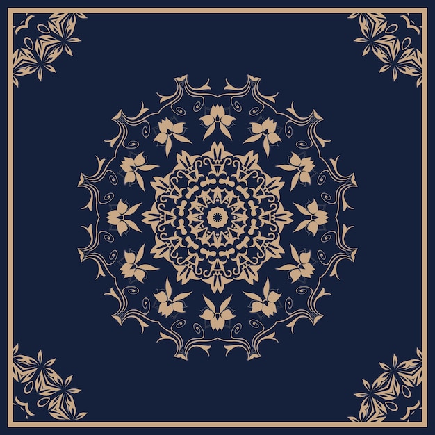 Vector de mandala de estilo islámico.