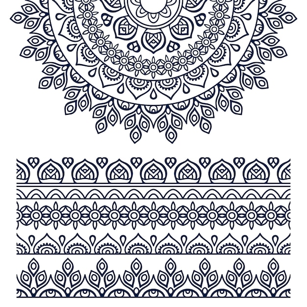 Vector mandala étnica