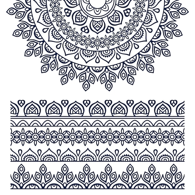 Vector mandala étnica