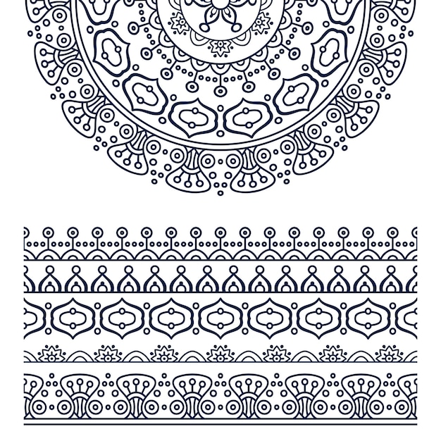 Vector mandala étnica