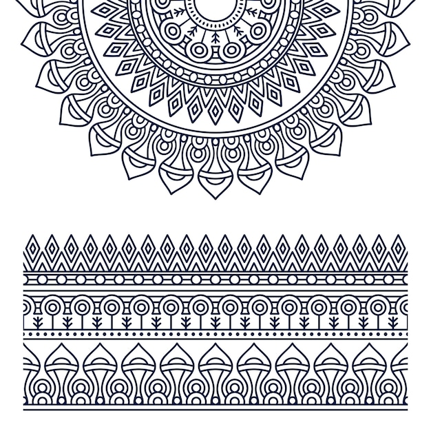 Vector mandala étnica