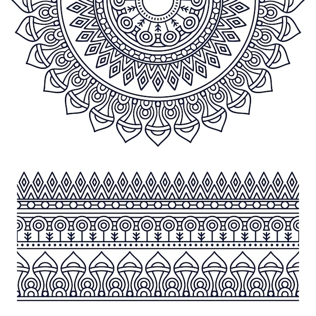 Vector mandala étnica