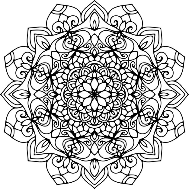 Vector vector mandala flor de mandala