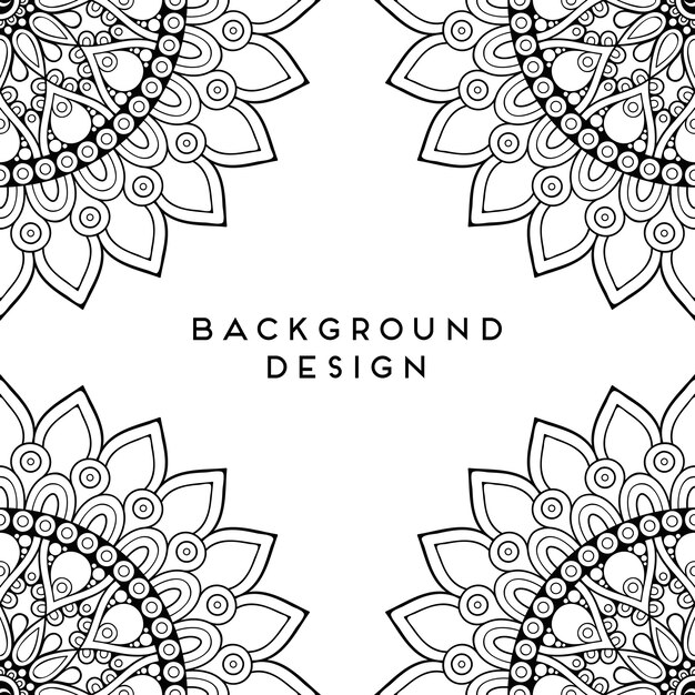 Vector mandala fondo negro