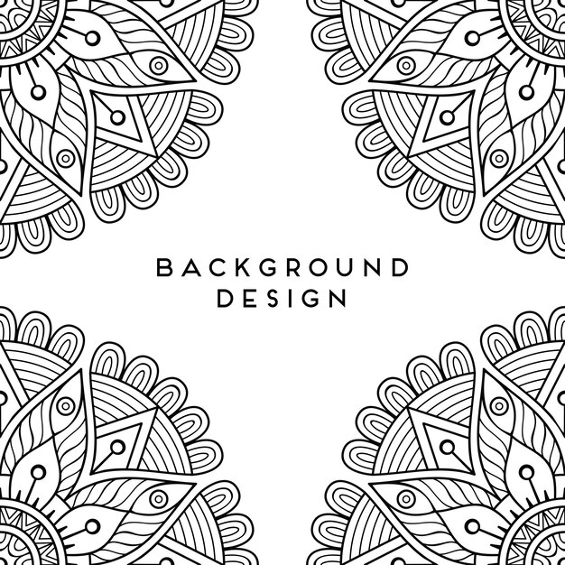 Vector mandala fondo negro