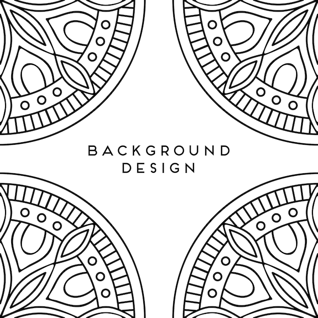 Vector mandala fondo negro