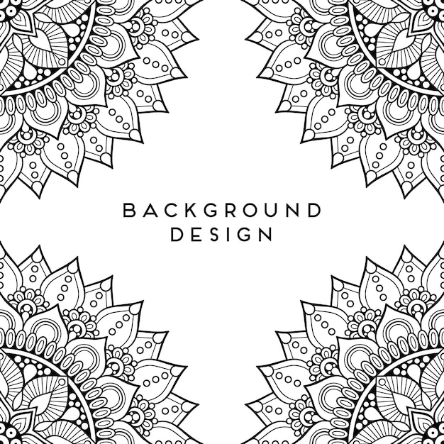 Vector mandala fondo negro