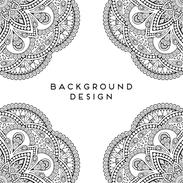 Vector mandala fondo negro