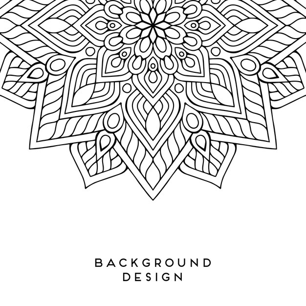 Vector mandala fondo negro
