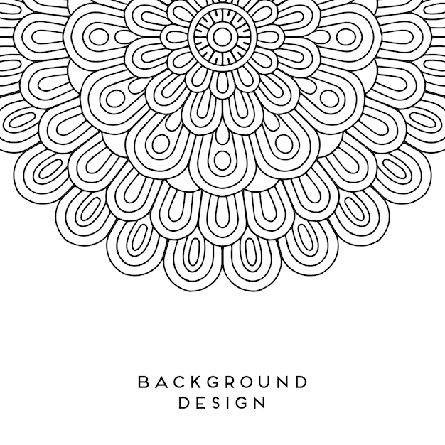 Vector mandala fondo negro