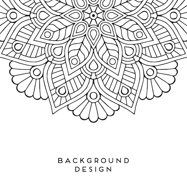 Vector mandala fondo negro