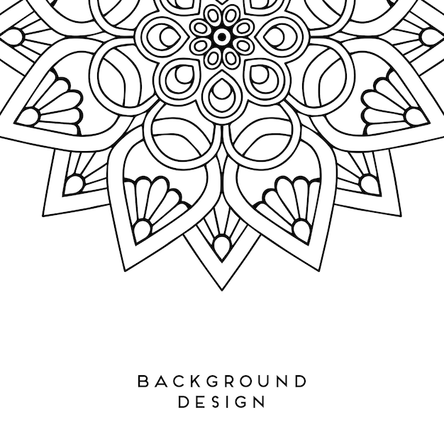 Vector mandala fondo negro