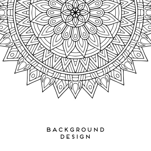 Vector vector mandala fondo negro