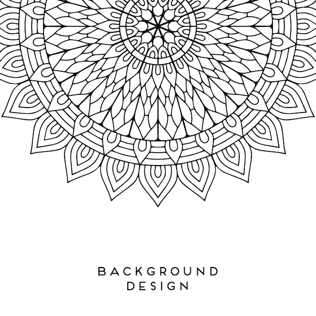 Vector mandala fondo negro