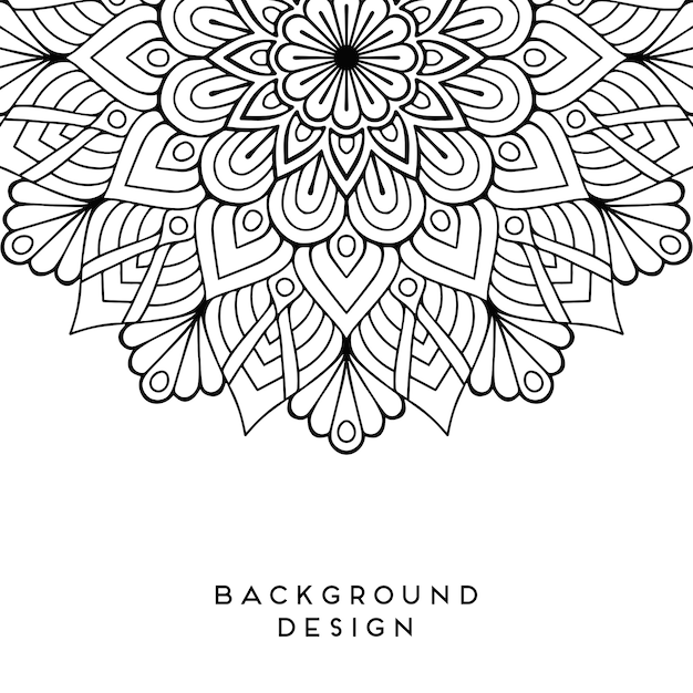 Vector mandala fondo negro