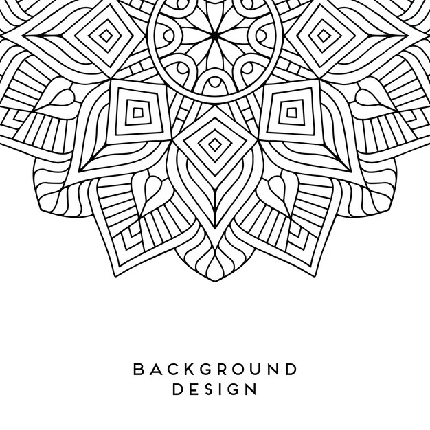 Vector mandala fondo negro