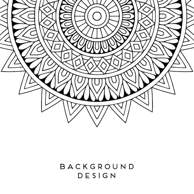 Vector mandala fondo negro