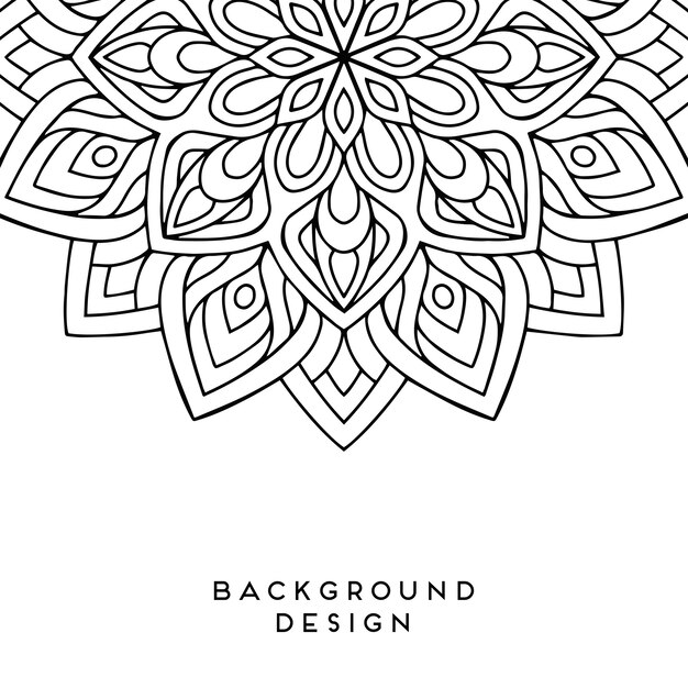 Vector mandala fondo negro