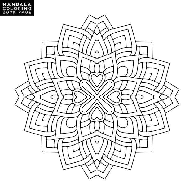 Vector mandala fondo negro