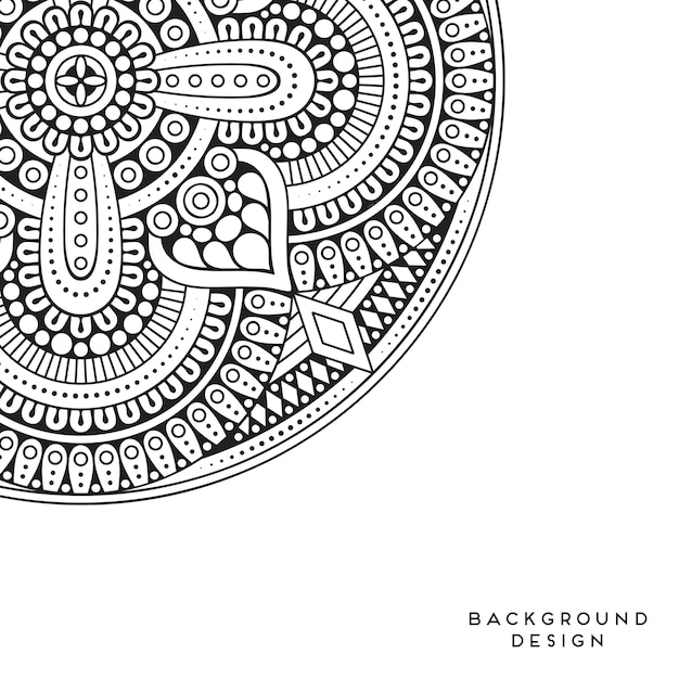 Vector mandala fondo negro