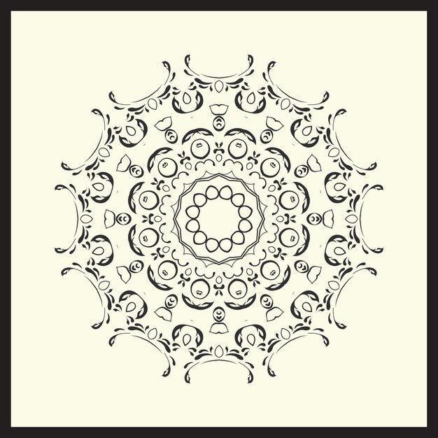 Vector de mandala con hermoso color