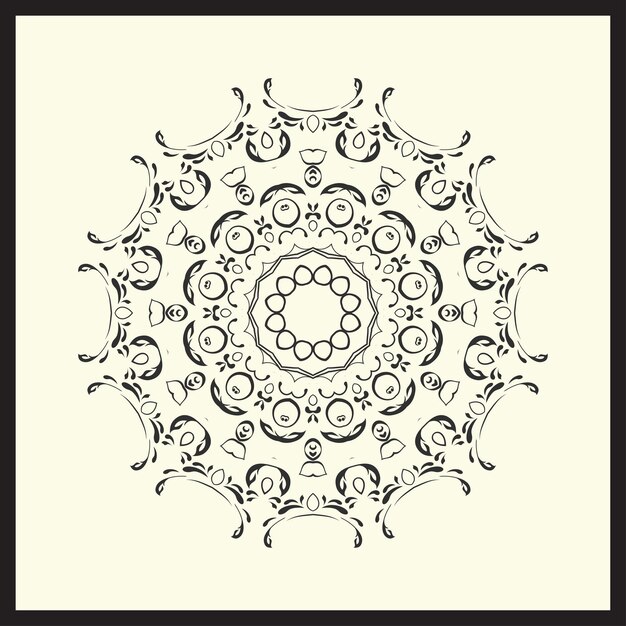 Vector de mandala con hermoso color