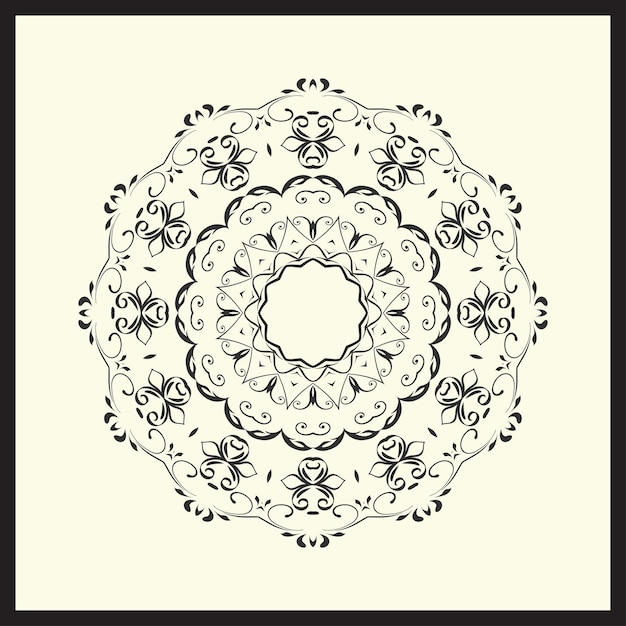 Vector de mandala con hermoso color