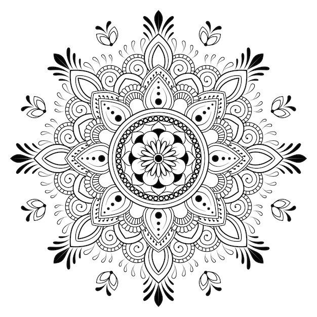 Vector de mandala para un hermoso diseño