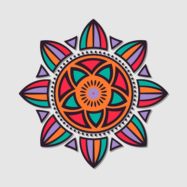 Vector de mandala indio