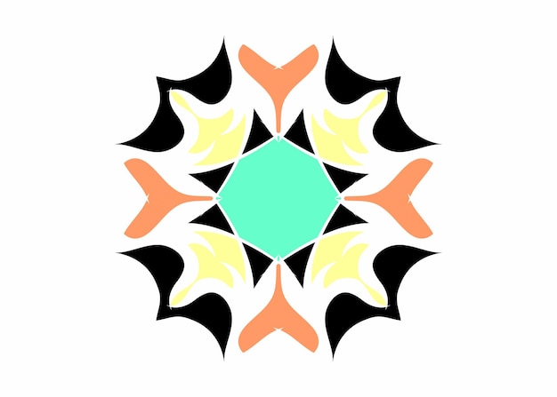 vector mandala motivo floral