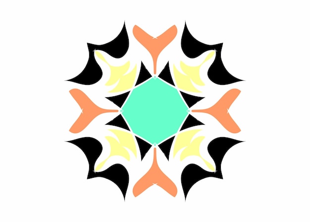 vector mandala motivo floral