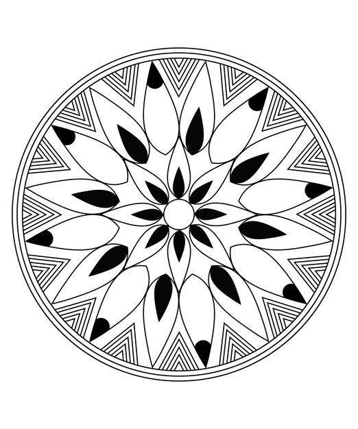 Vector Mandala Páginas para colorear y libros