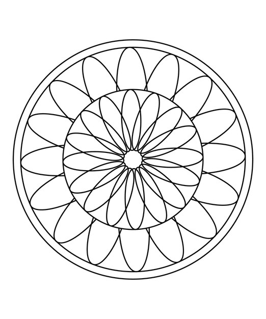 Vector Mandala Páginas para colorear y libros