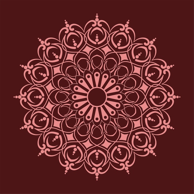 Vector mandala redondo decoración ornamento vintage