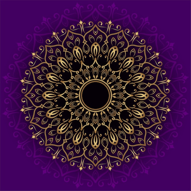 Vector mandala redondo decoración ornamento vintage