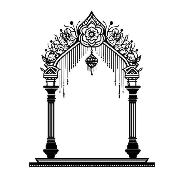 Vector de mandap para bodas