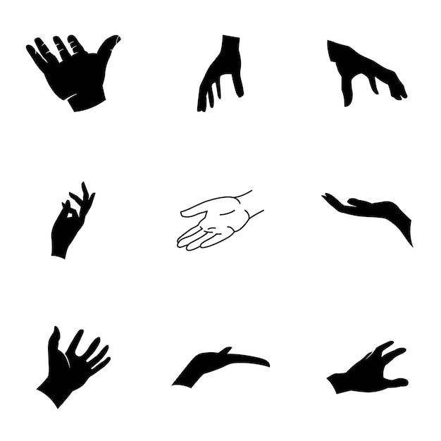 Vector de mano. Ilustración de mano simple, elementos editables, se puede utilizar en el diseño de logotipos