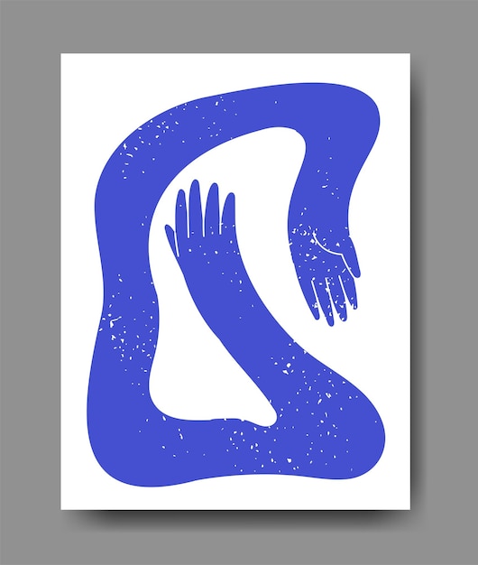 Vector de manos gesticulando moviéndose abstracto