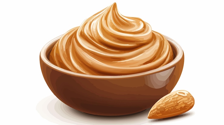 Vector vector de mantequilla de maní ilustración aislada delicioso esparcido en un solo frasco