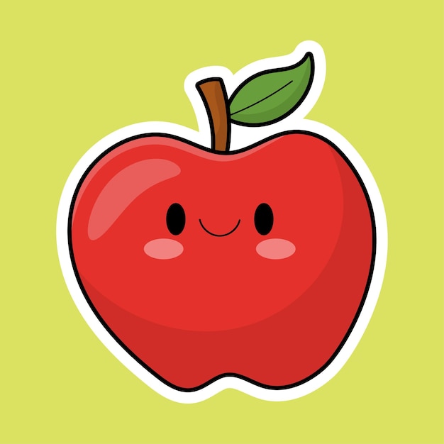 el vector de la manzana linda