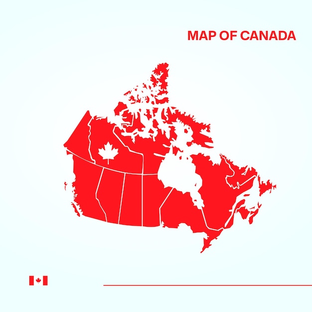 Vector vector del mapa de canadá