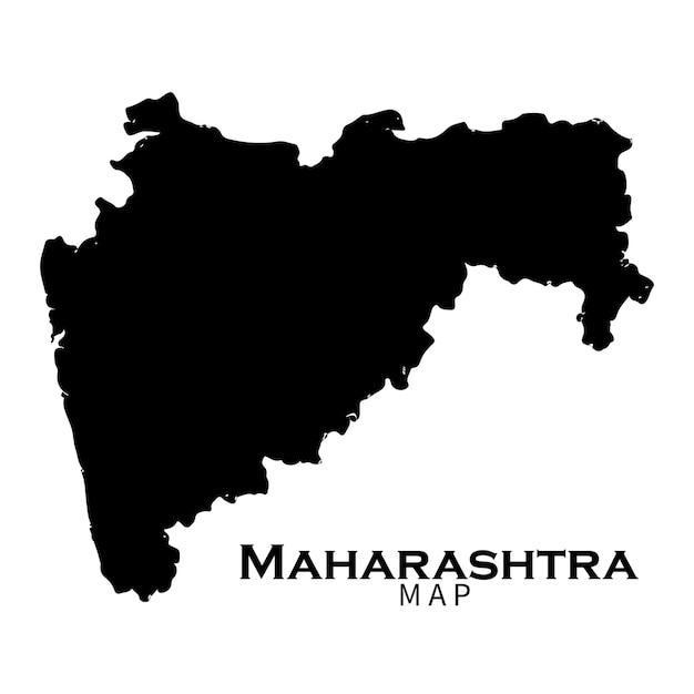 Vector vector del mapa del estado de maharashtra