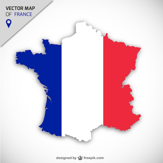 Vector vector mapa de francia