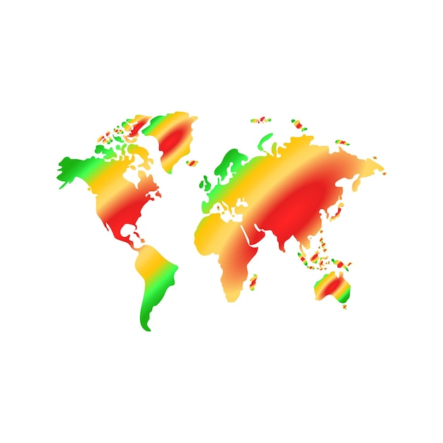 Vector de mapa global mundial