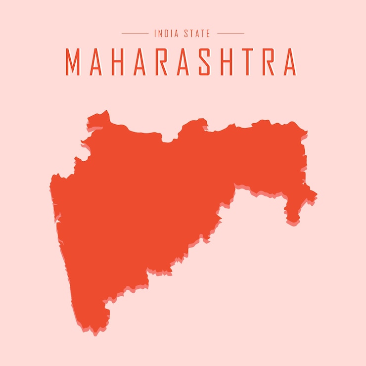 Vector vector del mapa de maharashtra