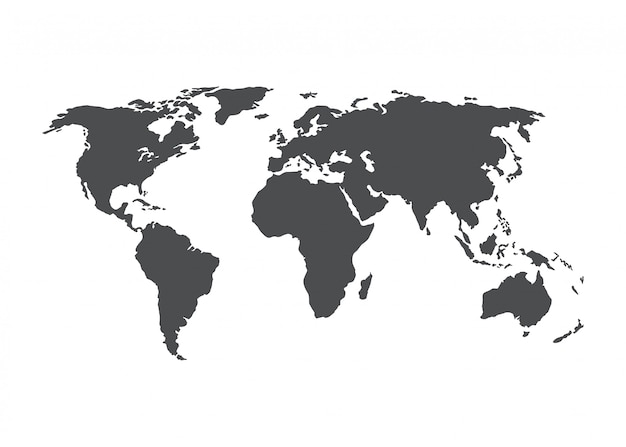 Vector de mapa mundial
